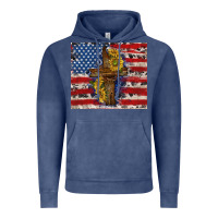 Vintage Denim jesus christ with american flag Vintage Hoodie - TumblerDesignByShophia