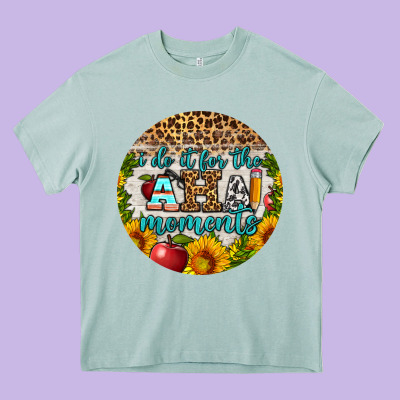 I Do It For The Aha Moments Round Earring Heavy Core Tee Designed By Bundleandbundleshop