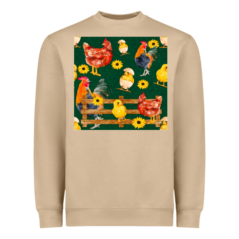 Farm Life Seamless Pattern Heavyweight Sweatshirt by FaDigitalArtStudio | Teevron