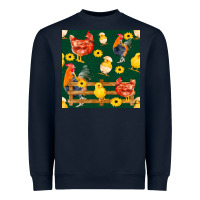 Navy farm life seamless pattern Heavyweight Sweatshirt - FaDigitalArtStudio