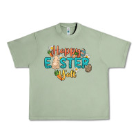 Oil Green Happy Easter y'all Easter Day Urban Heavy Tee - HowdyJamesFarm