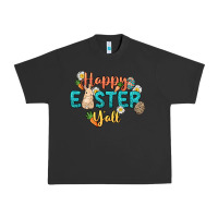 Pigment Black Happy Easter y'all Easter Day Urban Heavy Tee - HowdyJamesFarm