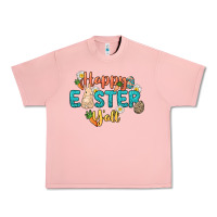Salmon Happy Easter y'all Easter Day Urban Heavy Tee - HowdyJamesFarm