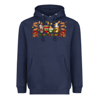 Navy Christmas coffee cups Heavyweight Hoodie - Artiststas