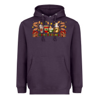 Plum Christmas coffee cups Heavyweight Hoodie - Artiststas
