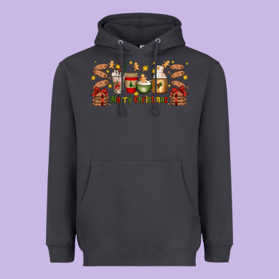 Christmas Coffee Cups Heavyweight Hoodie Designed By Artiststas