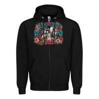 Black Happy Easter Zipper Hoodie - CowhideDigitalArt