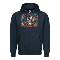 Navy Happy Easter Zipper Hoodie - CowhideDigitalArt