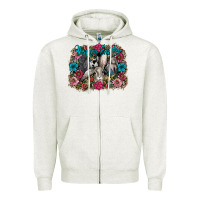 Oatmeal Heather Happy Easter Zipper Hoodie - CowhideDigitalArt
