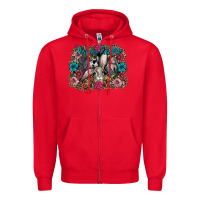 Red Happy Easter Zipper Hoodie - CowhideDigitalArt