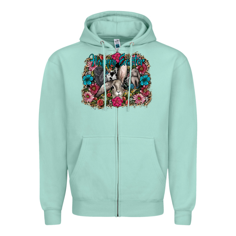 Happy Easter Zipper Hoodie by CowhideDigitalArt | Teevron
