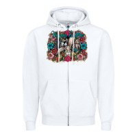 White Happy Easter Zipper Hoodie - CowhideDigitalArt