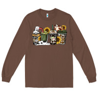Chestnut cowhide coffee cup Long Sleeve Tee - HowdyJamesFarm