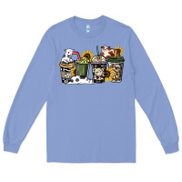 Colony Blue cowhide coffee cup Long Sleeve Tee - HowdyJamesFarm