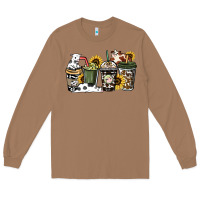Toasted Coconut cowhide coffee cup Long Sleeve Tee - HowdyJamesFarm