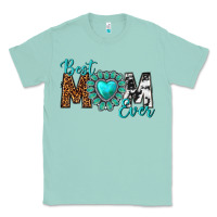 Seafoam Best Mom Ever Classic Tee - texasbilliewilder