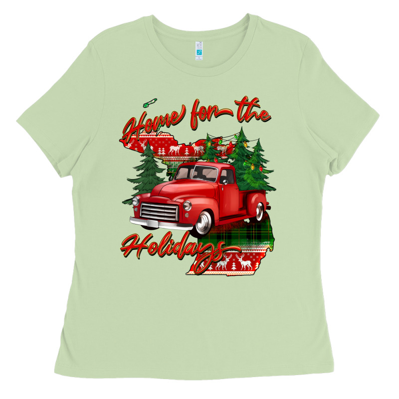 Home For The Holidays Michigan Ladies Tee by BarkalooDesign | Teevron