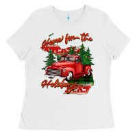 White home for the holidays michigan Ladies Tee - BarkalooDesign