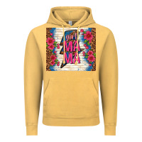 Vintage Mustard girl mama thunder with flowers Vintage Hoodie - TumblerDesignByShophia