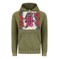 Vintage Olive girl mama thunder with flowers Vintage Hoodie - TumblerDesignByShophia