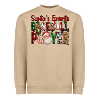 Mushroom santa's favorite baseball player for christmas Heavyweight Sweatshirt - FaDigitalArtStudio