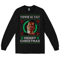 Black Hot Trend Die Hard Christmas Yippie Ki Yay Long Sleeve Tee - lanVoArt