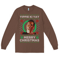 Chestnut Hot Trend Die Hard Christmas Yippie Ki Yay Long Sleeve Tee - lanVoArt