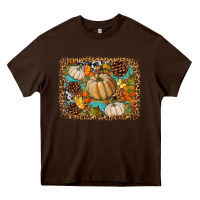 Chocolate Brown fall pumpkin background Heavy Core Tee - BundleAndBundleShop