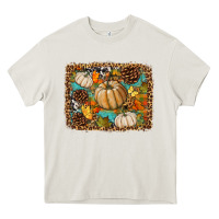 Cream fall pumpkin background Heavy Core Tee - BundleAndBundleShop