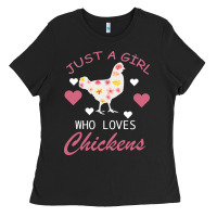 Just A Girl Who Love Chickens Ladies Tee | Teevron