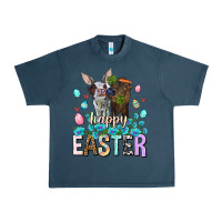 Midnight Navy Happy Easter Heifers Easter Day Urban Heavy Tee - HowdyJamesFarm