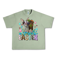 Oil Green Happy Easter Heifers Easter Day Urban Heavy Tee - HowdyJamesFarm