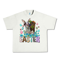 Pistachio Happy Easter Heifers Easter Day Urban Heavy Tee - HowdyJamesFarm