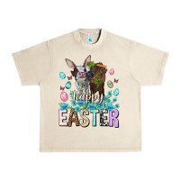 Sandshell Happy Easter Heifers Easter Day Urban Heavy Tee - HowdyJamesFarm