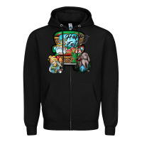 Black Happy Easter Zipper Hoodie - CowhideDigitalArt