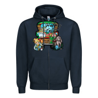 Navy Happy Easter Zipper Hoodie - CowhideDigitalArt