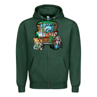 Sports Green Happy Easter Zipper Hoodie - CowhideDigitalArt