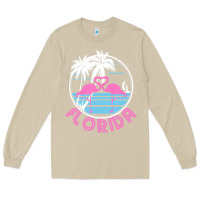 Mushroom Hot Trend Florida Pink Flamingo Heart 80S Retro Vintage Style Long Sleeve Tee - lanVoArt