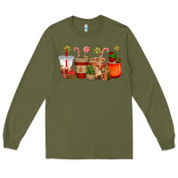 Army Green christmas cup cakes coffee cups Long Sleeve Tee - CowGirlArtShop