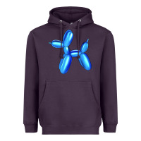 Plum Blue Dog Balloon Heavyweight Hoodie - Artiststas