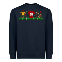 Navy trophy cup american football uniform libbey glass Heavyweight Sweatshirt - BundleAndBundleShop