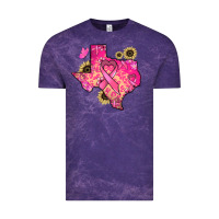 Cloud Purple Texas map Cancer Vintage Tee - HowdyJamesFarm
