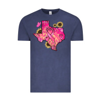 Vintage Denim Texas map Cancer Vintage Tee - HowdyJamesFarm