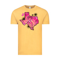 Vintage Mustard Texas map Cancer Vintage Tee - HowdyJamesFarm