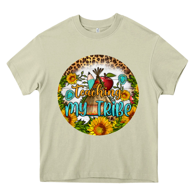 Teaching My Tribe Round Earring Heavy Core Tee by BundleAndBundleShop | Teevron