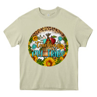 Mossy teaching my tribe round earring Heavy Core Tee - BundleAndBundleShop