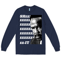 Navy clay davis quotsheeeeeeitquot 3  t travel Long Sleeve Tee - lanVoArt
