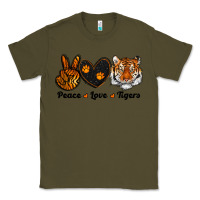 Army Green peace love tigers Classic Tee - RanaPortraitStore
