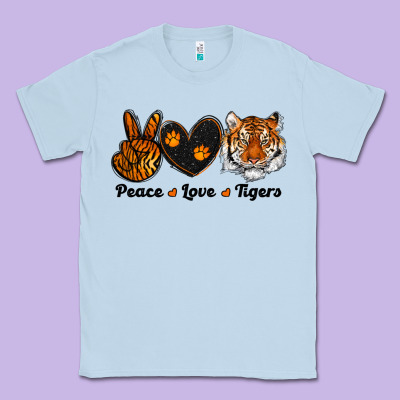 Peace Love Tigers Classic Tee Designed By Ranaportraitstore