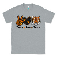 Heather Grey peace love tigers Classic Tee - RanaPortraitStore